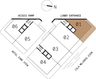 Schematic floor plan of the residence type